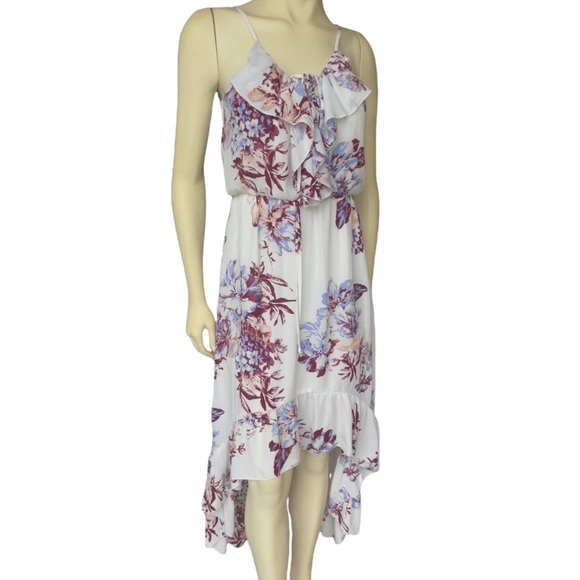 Miami Floral Ruffle High Low Maxi Dress - Picture 8 of 9